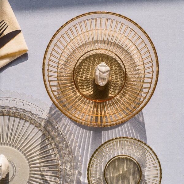 Salaterka szklana BEIGE transparent 21 cm