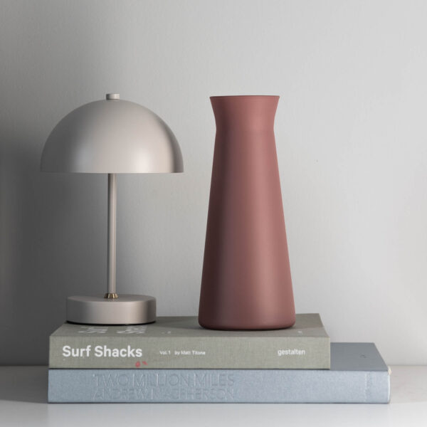 Wazon szklany wysoki SCANDI DECO bordowy H25