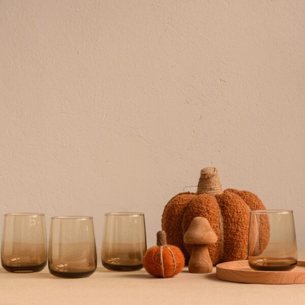 Szklanka do napojów ombre brązowa kpl 6 szt. 330 ml