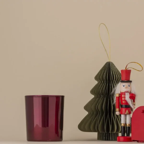 Szklany pojemnik do zalewu 230 ml bordowe lustro 70053 kpl 6 szt.