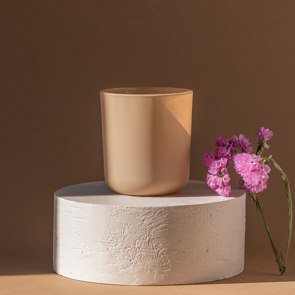 Pojemnik szklany do świec brzoskwinia aksamit 270 ml 70808