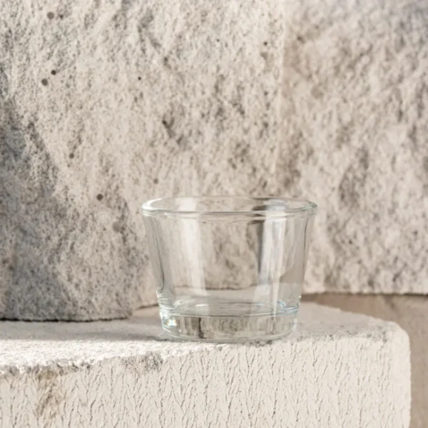 Pojemnik szklany do świec 65 ml. kpl6 70106