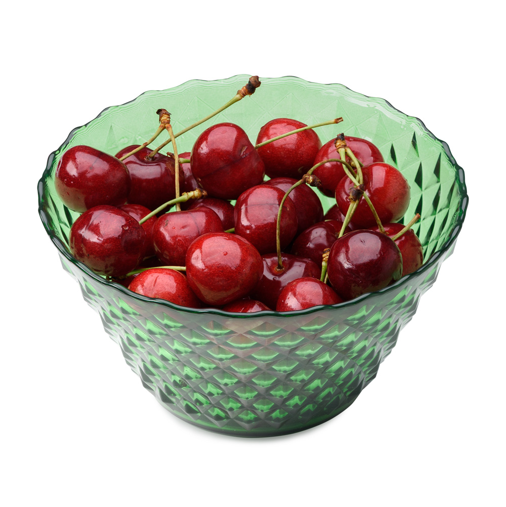 Elegancka miska szklana zielony transparent 8,6 cm 875 ml