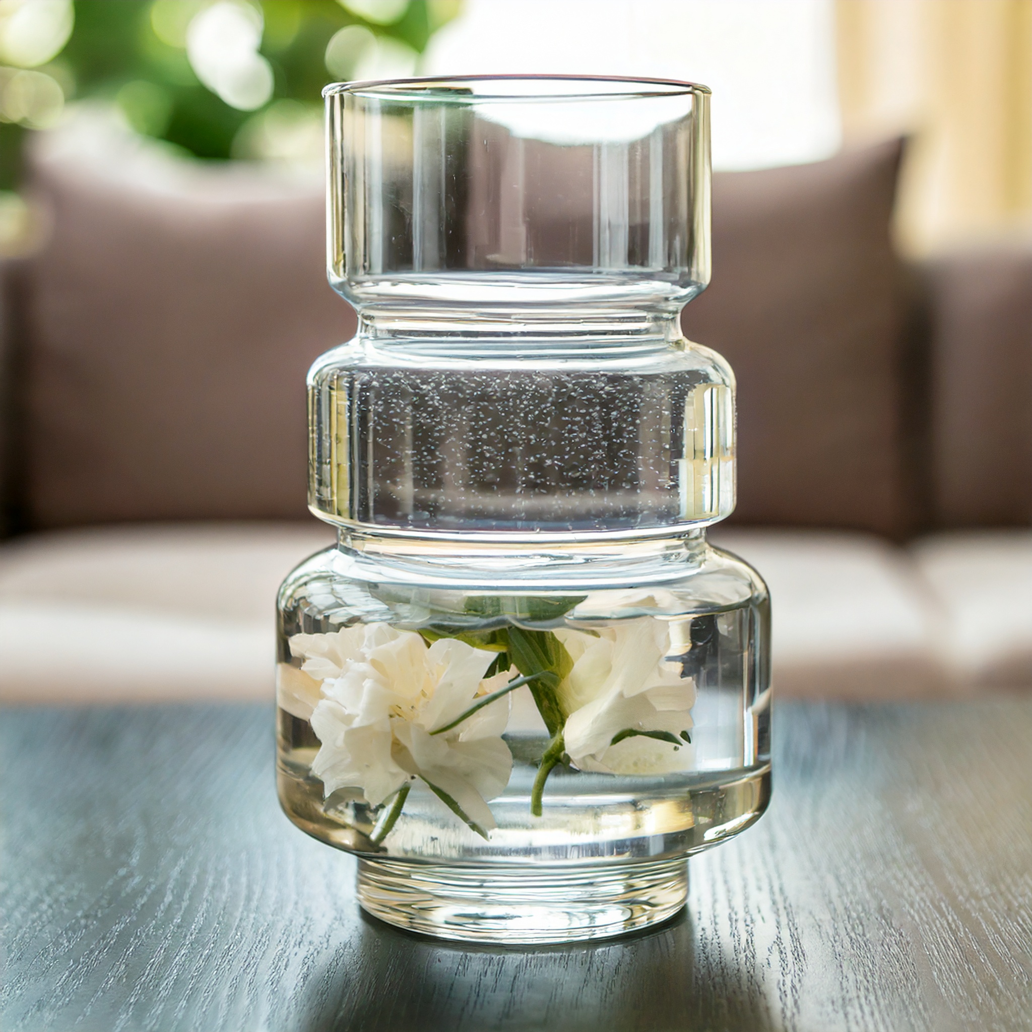 Wazon szklany geometryczny dekoracyjny 30 cm