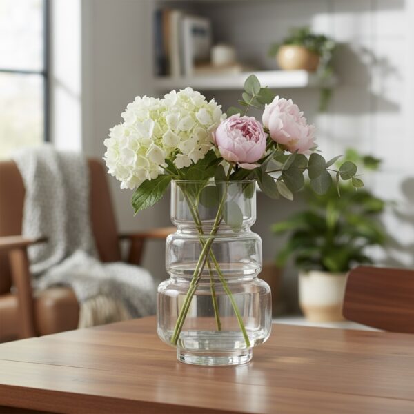 Wazon szklany geometryczny dekoracyjny 30 cm