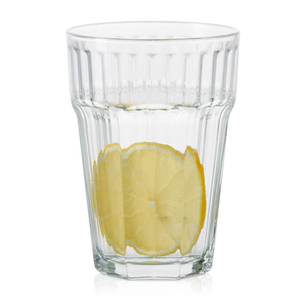 Szklanka ryflowana wysoka 425 ml kpl 6 szt