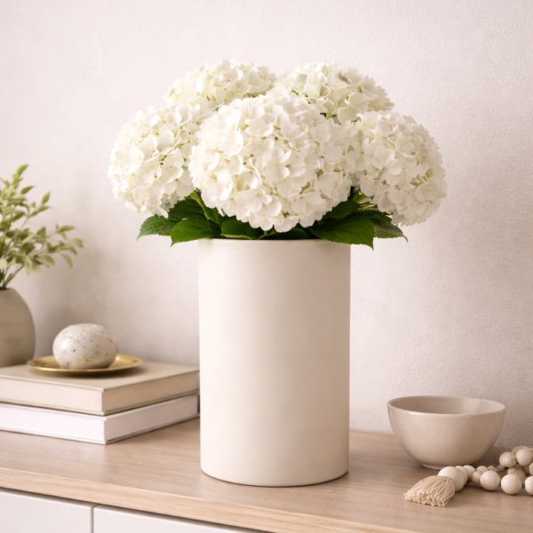 Wazon szklany BOHO beżowy 21,5 cm