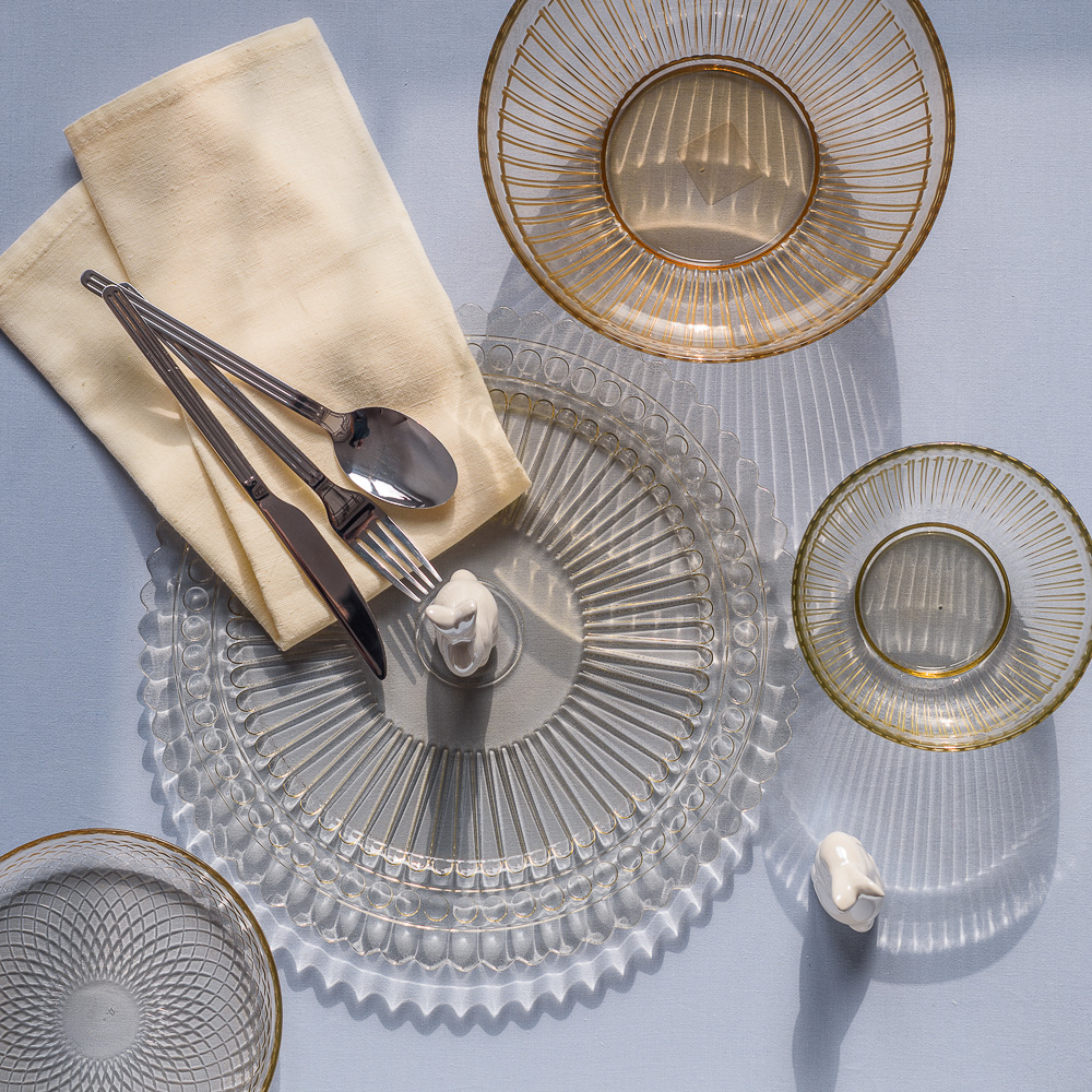 Podtalerz szklany BEIGE 30 cm