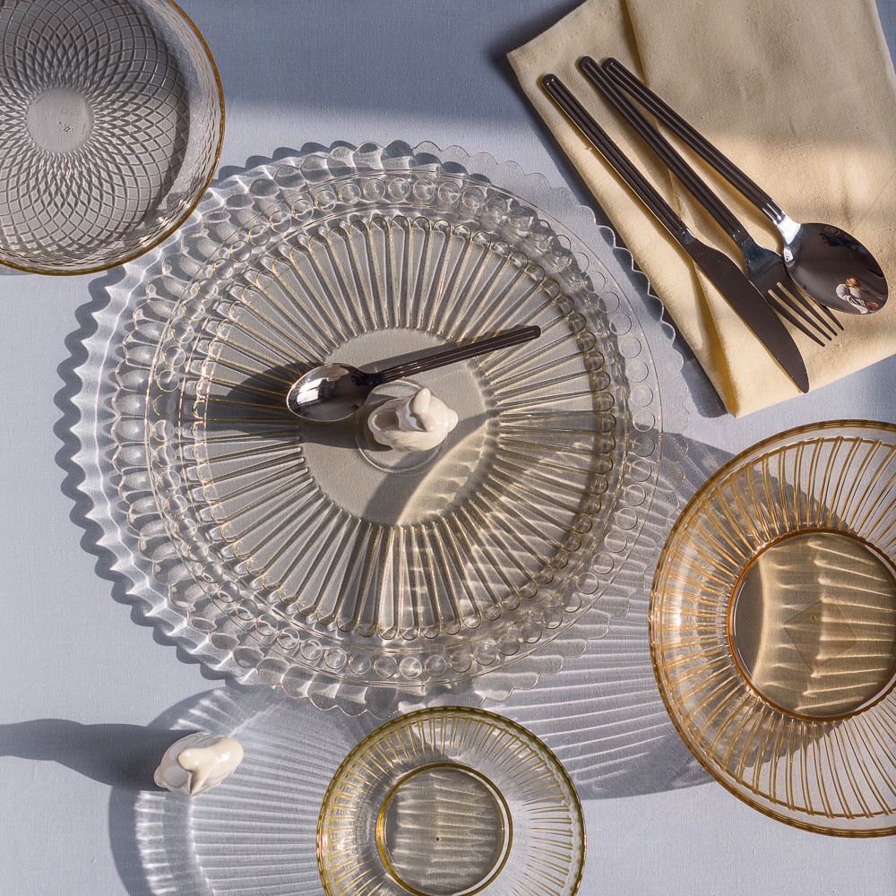 Podtalerz szklany BEIGE 30 cm