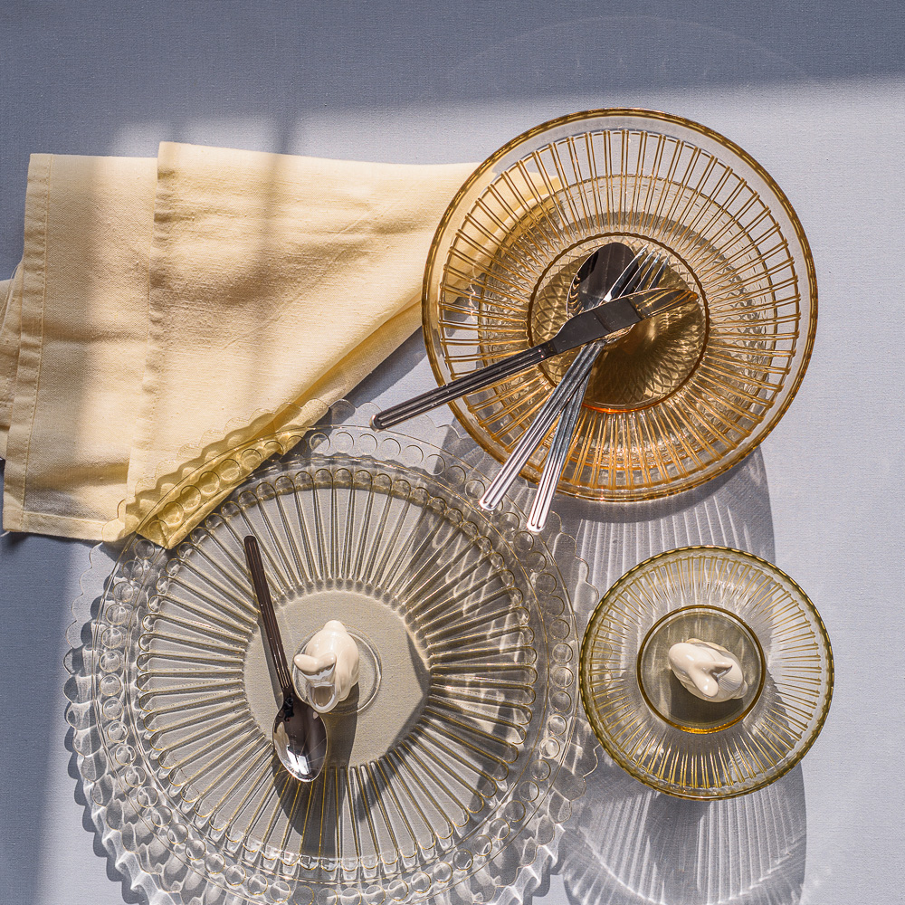 Salaterka miska szklana BEIGE 655 ml kpl 4 szt