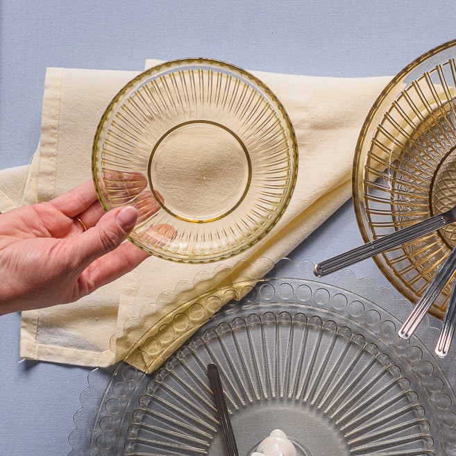 Salaterka miska szklana BEIGE 655 ml kpl 4 szt