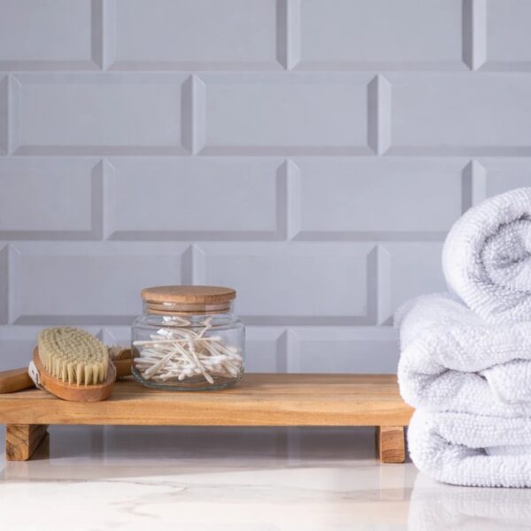 Pojemnik szklany do przechowywania PURE HOME z pokrywką drewnianą 7,5 cm